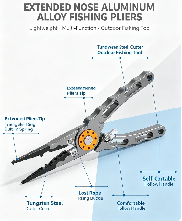 Aluminum Alloy Long Nose Fishi - огляд і ціна Fishing Line Cutter