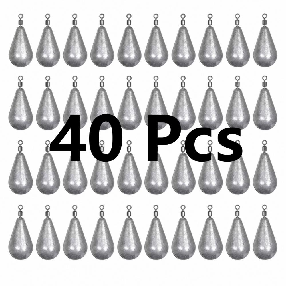 40pcs/lot Fishing Weight Sinke - огляд і ціна Fishing Line Dispenser
